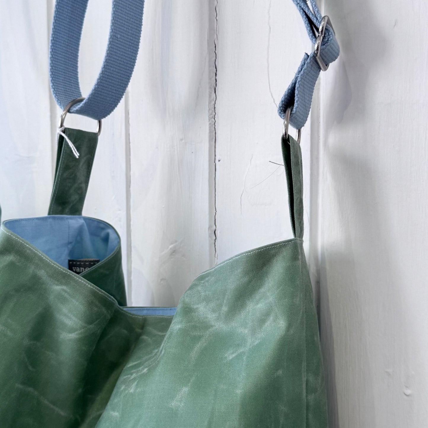 medium oilskin bucket bag