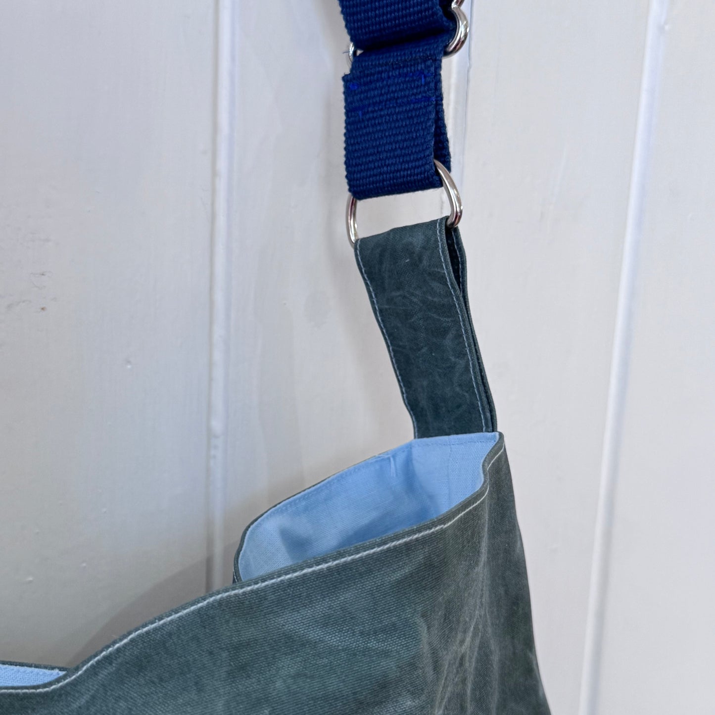 medium oilskin bucket bag