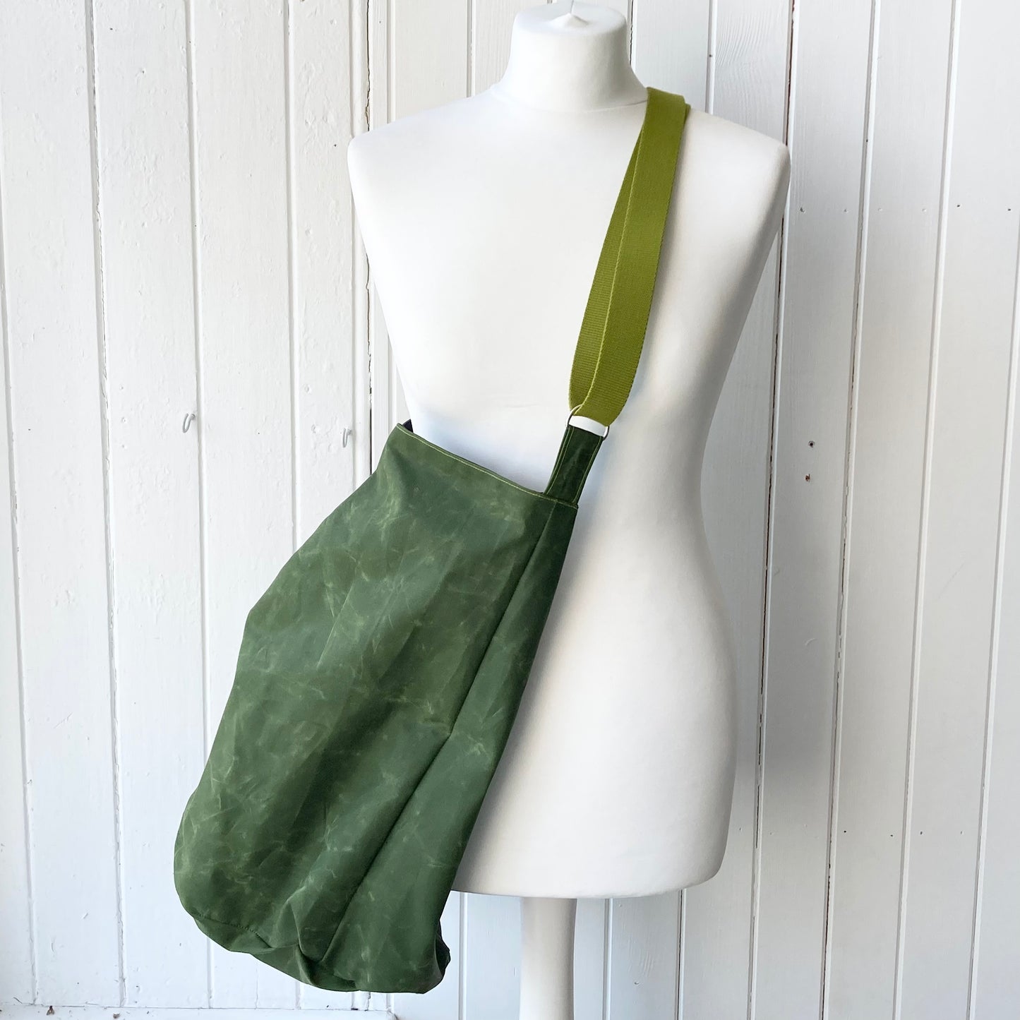 large green oilskin bucket