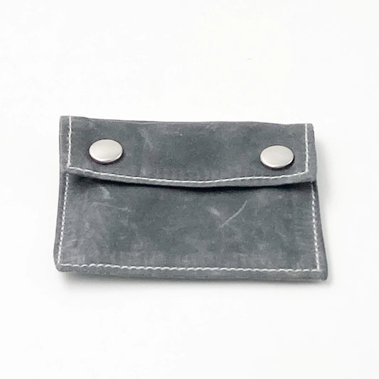 purse - traditional oilskin grey