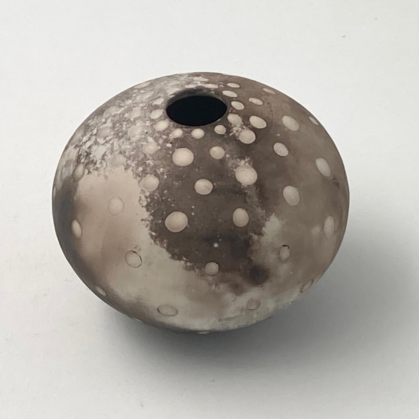 Spotted smoke fired pot