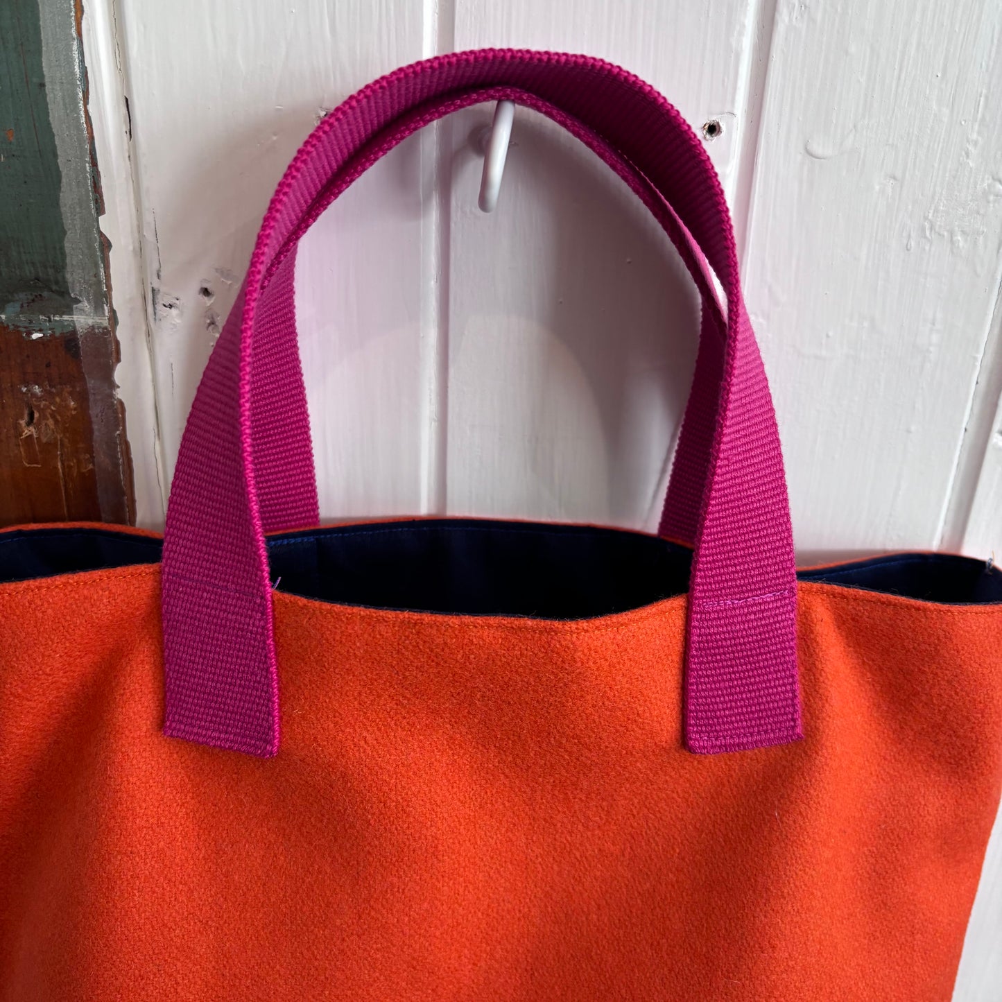Mini oilskin bag - wool