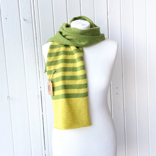 scarf - green & yellow