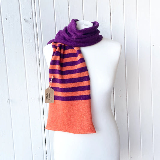 scarf - purple & orange