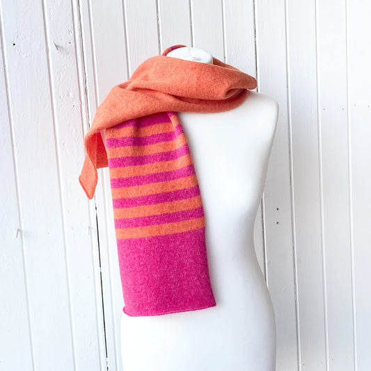 scarf - orange & pink