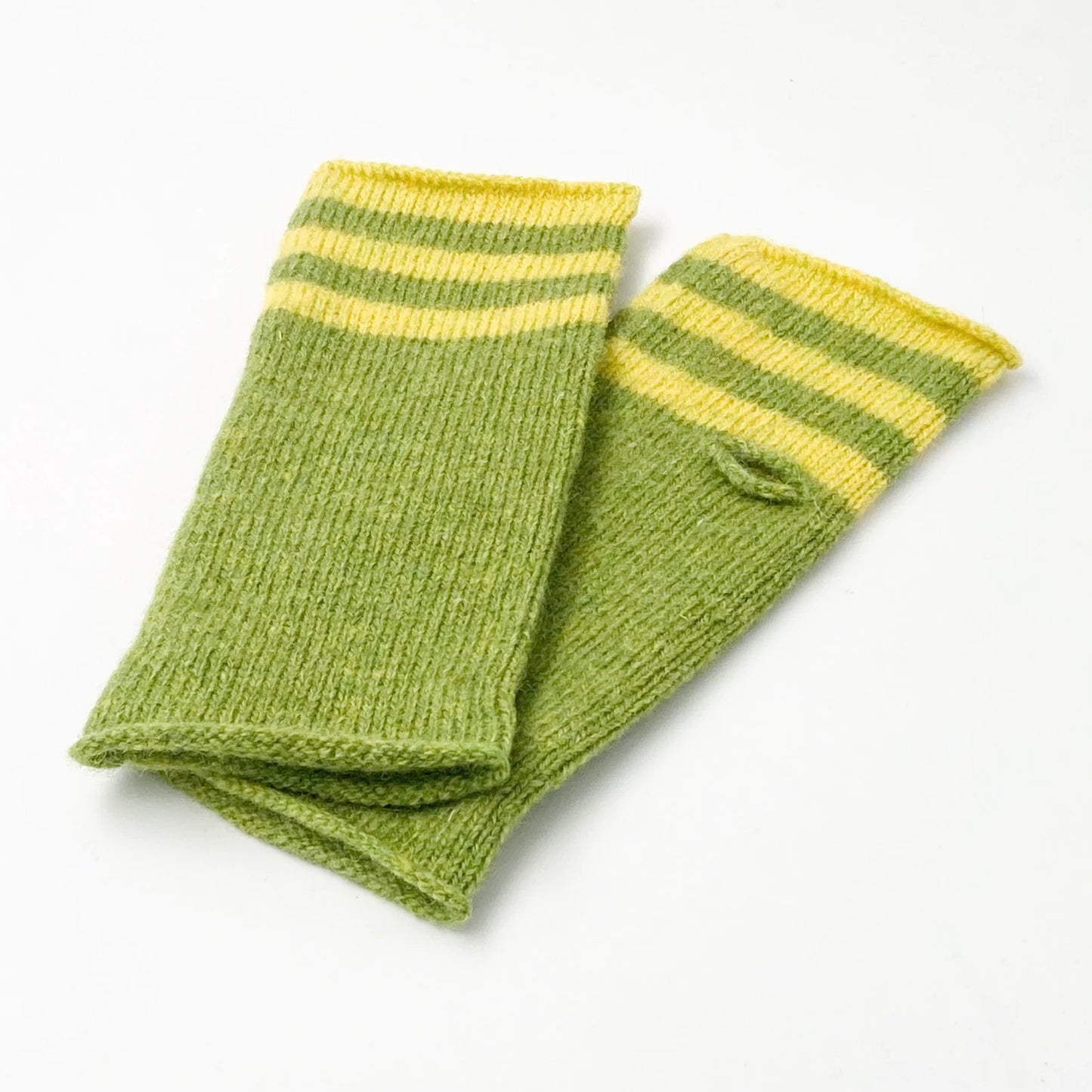 gloves - green & yellow