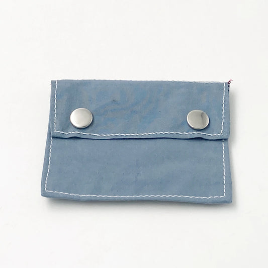 purse - dry oilskin blue/grey